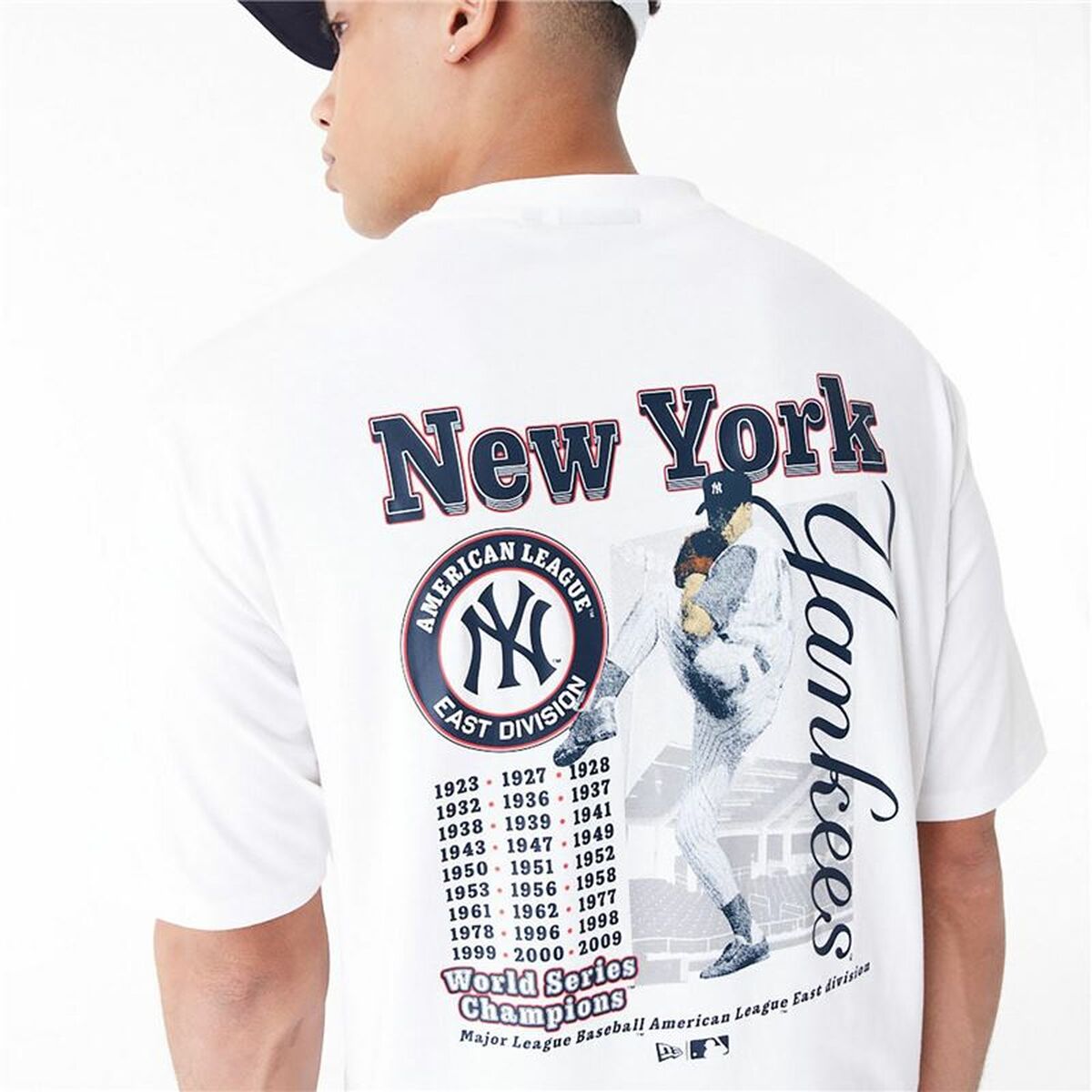T-shirt med kortärm Herr New Era MLB PLAYER GRPHC OS TEE NEYYAN 60435538 Vit (S) - 6