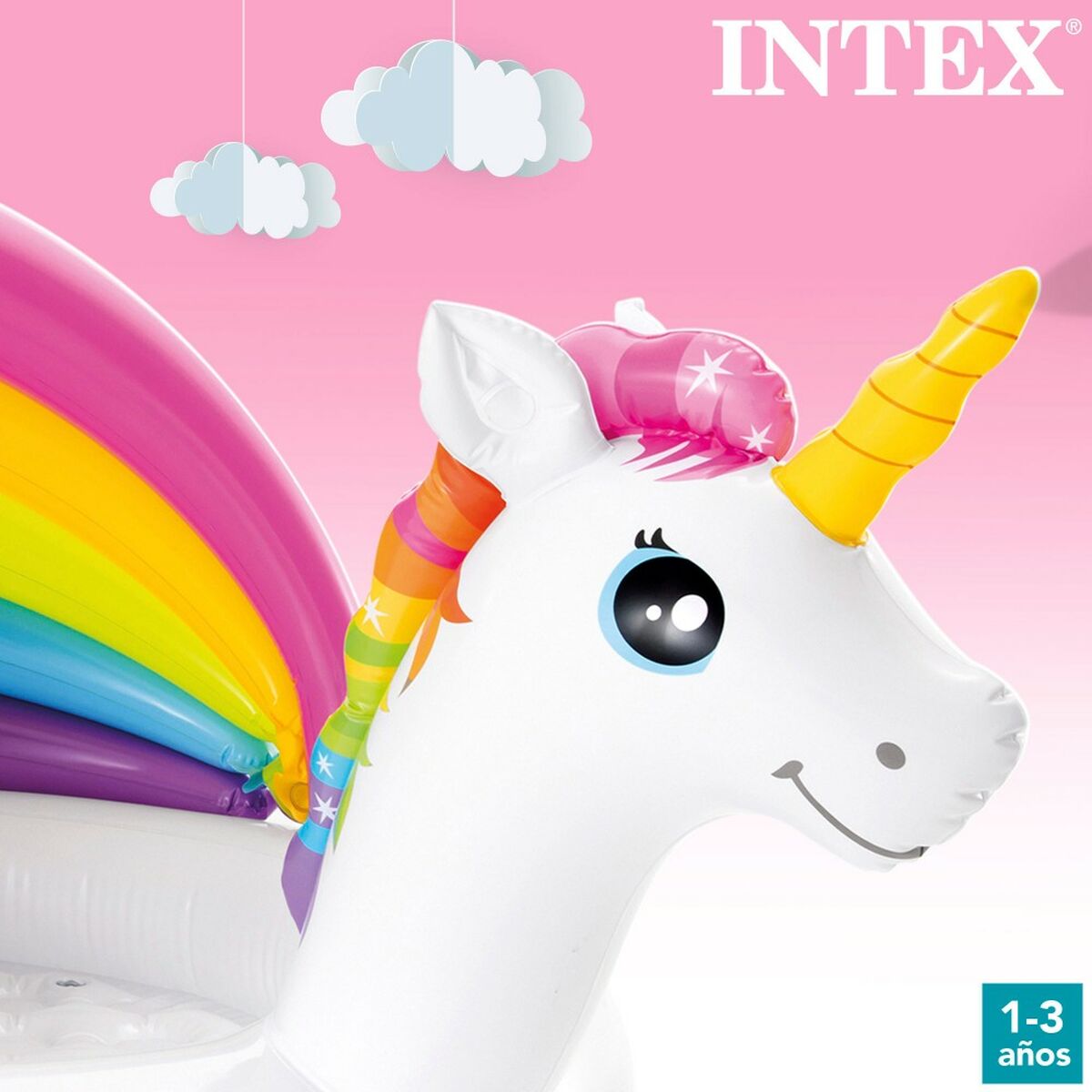 Uppblåsbar plaskpool för barn Intex Enhörning Markis 45 L 102 x 69 x 127 cm (6 antal) - 15