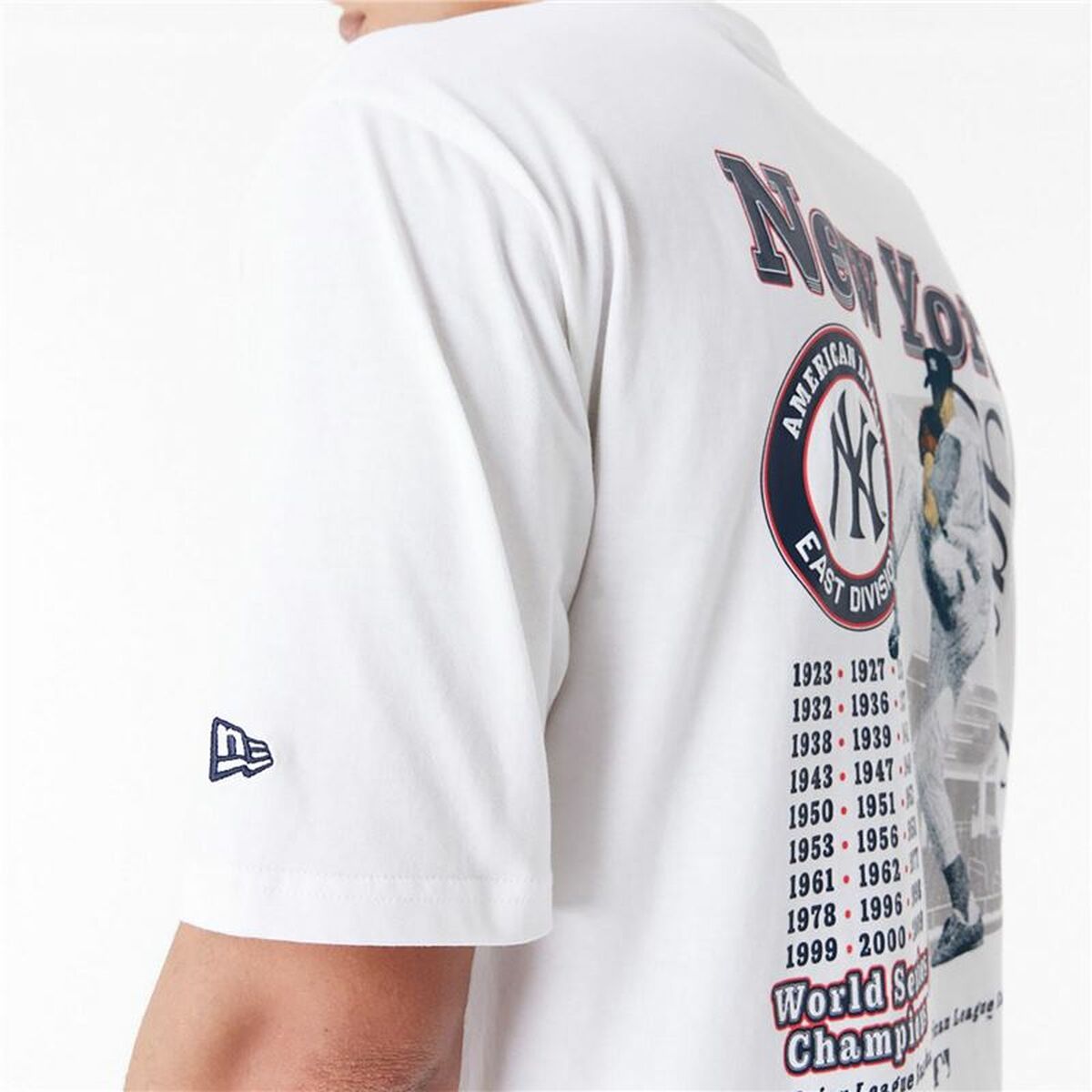 T-shirt med kortärm Herr New Era MLB PLAYER GRPHC OS TEE NEYYAN 60435538 Vit (XL) - 3