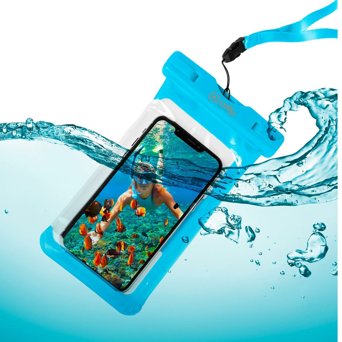 Vattentät väska Celly SPLASHBAG20LB Blå Svart Multicolour PVC Akryl