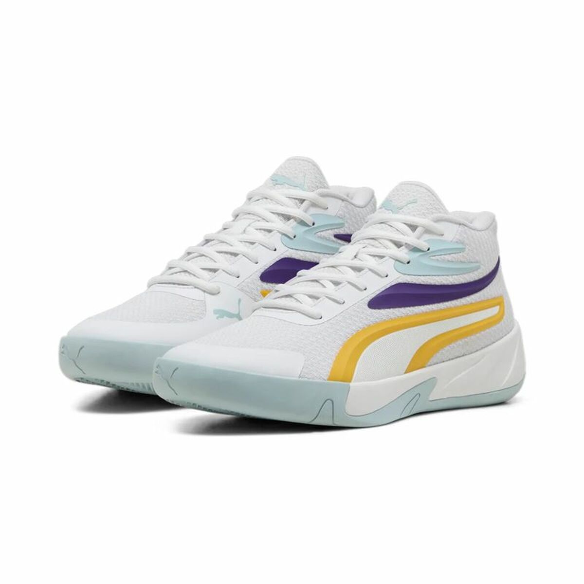 Basketskor, Vuxen Puma Court Pro Vit Gul - 6