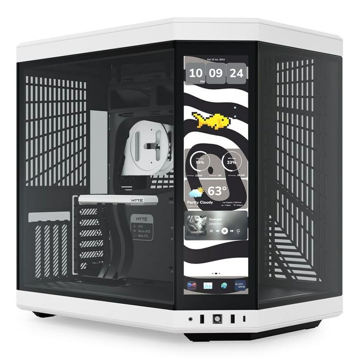 ATX Semitorn Hyte CS-HYTE-Y70-BW-L Vit Svart