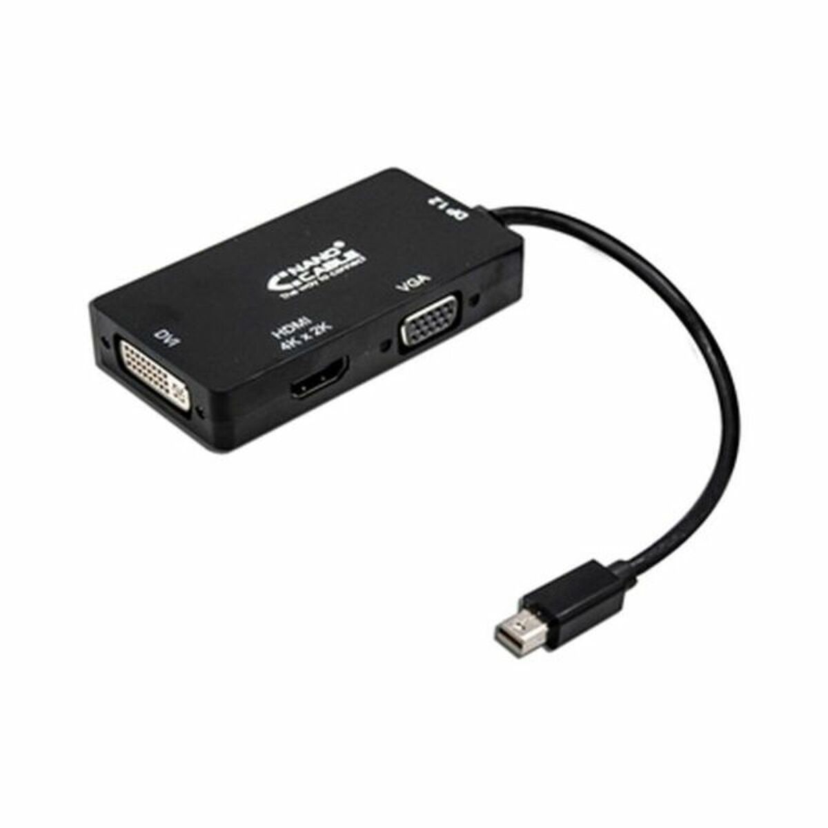 Mini DisplayPort till VGA/DVI/HDMI Adapter 3 en 1 NANOCABLE 10.16.3302-BK