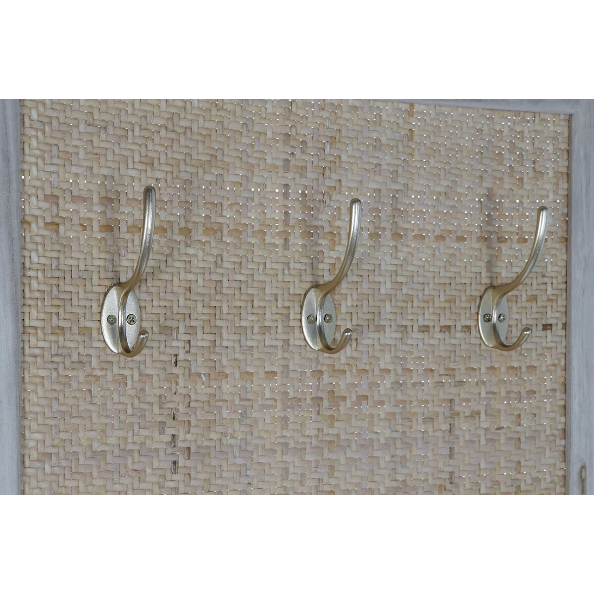 Klädhängare med spegel Home ESPRIT Naturell Rattan Paulowniaträ Speglar 92 x 40 x 181 cm - 3