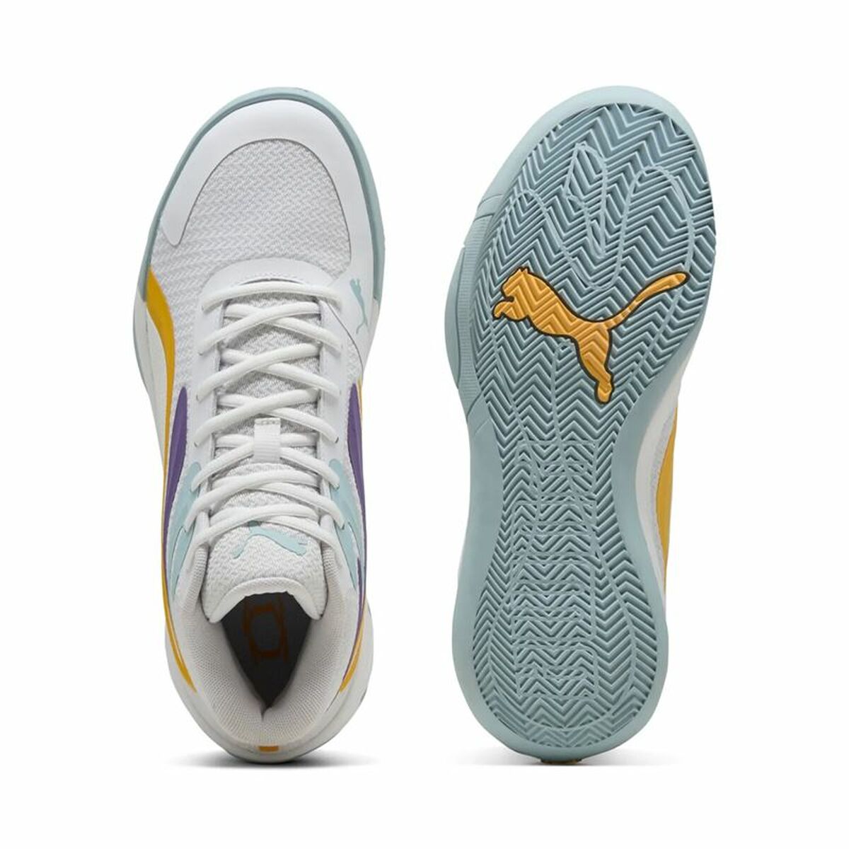 Basketskor, Vuxen Puma Court Pro Vit Gul - 3