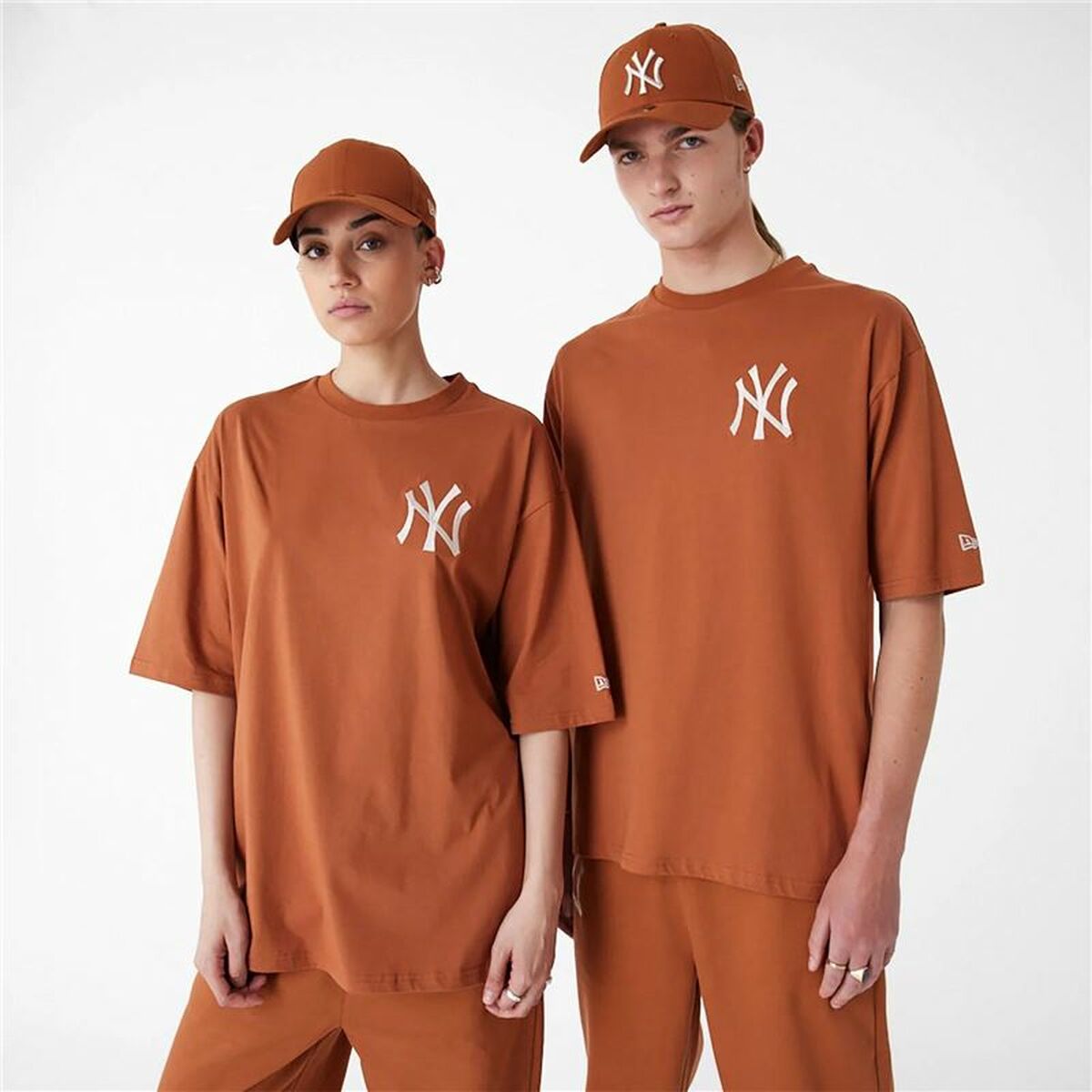 Sporttröja med ärmar New Era LEAGUE ESSNTLS LC OS TEE NEYYAN 60435552 Brun (XL) - 6