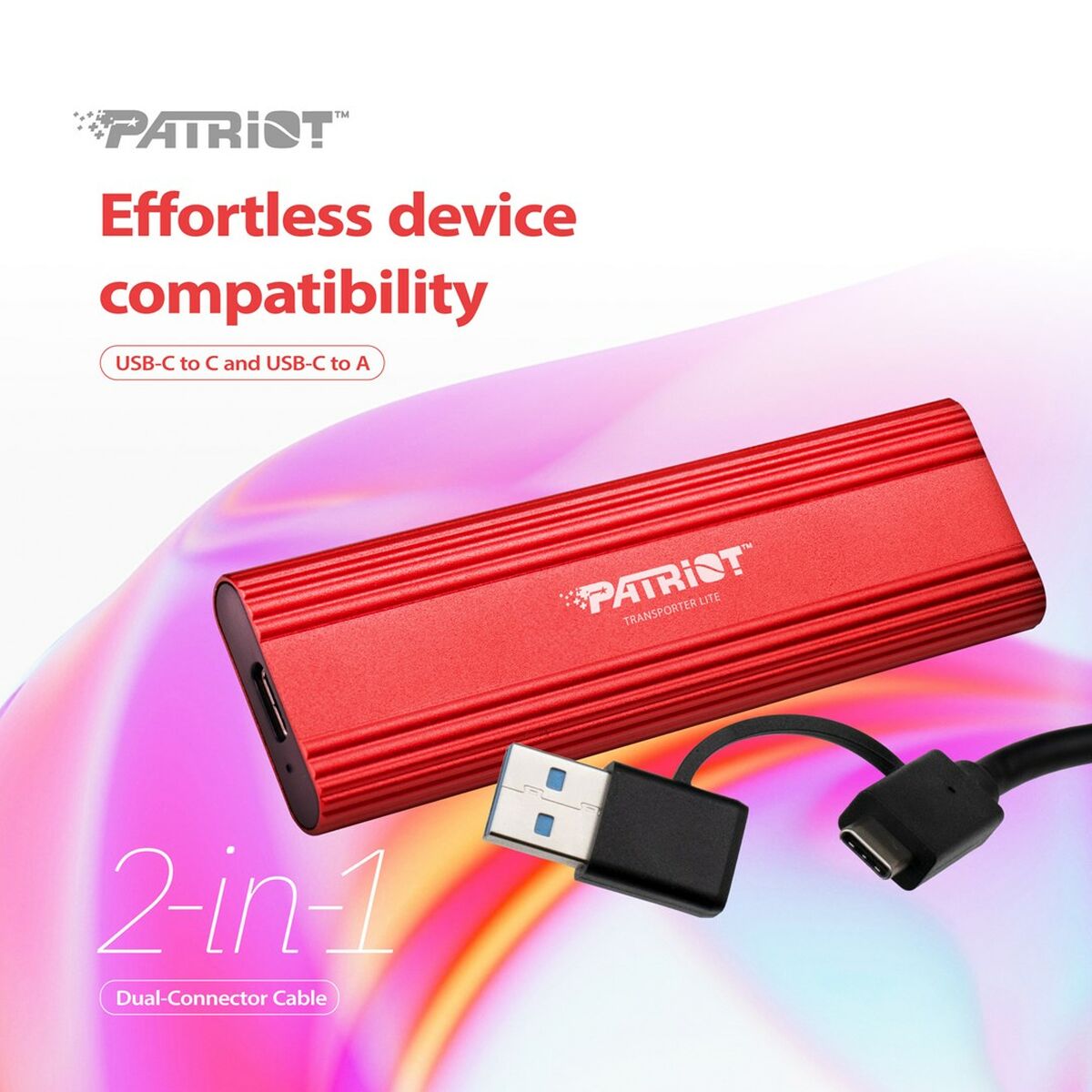 Extern Hårddisk Patriot Memory PTPL2TBPEC Röd 2 TB SSD - 8