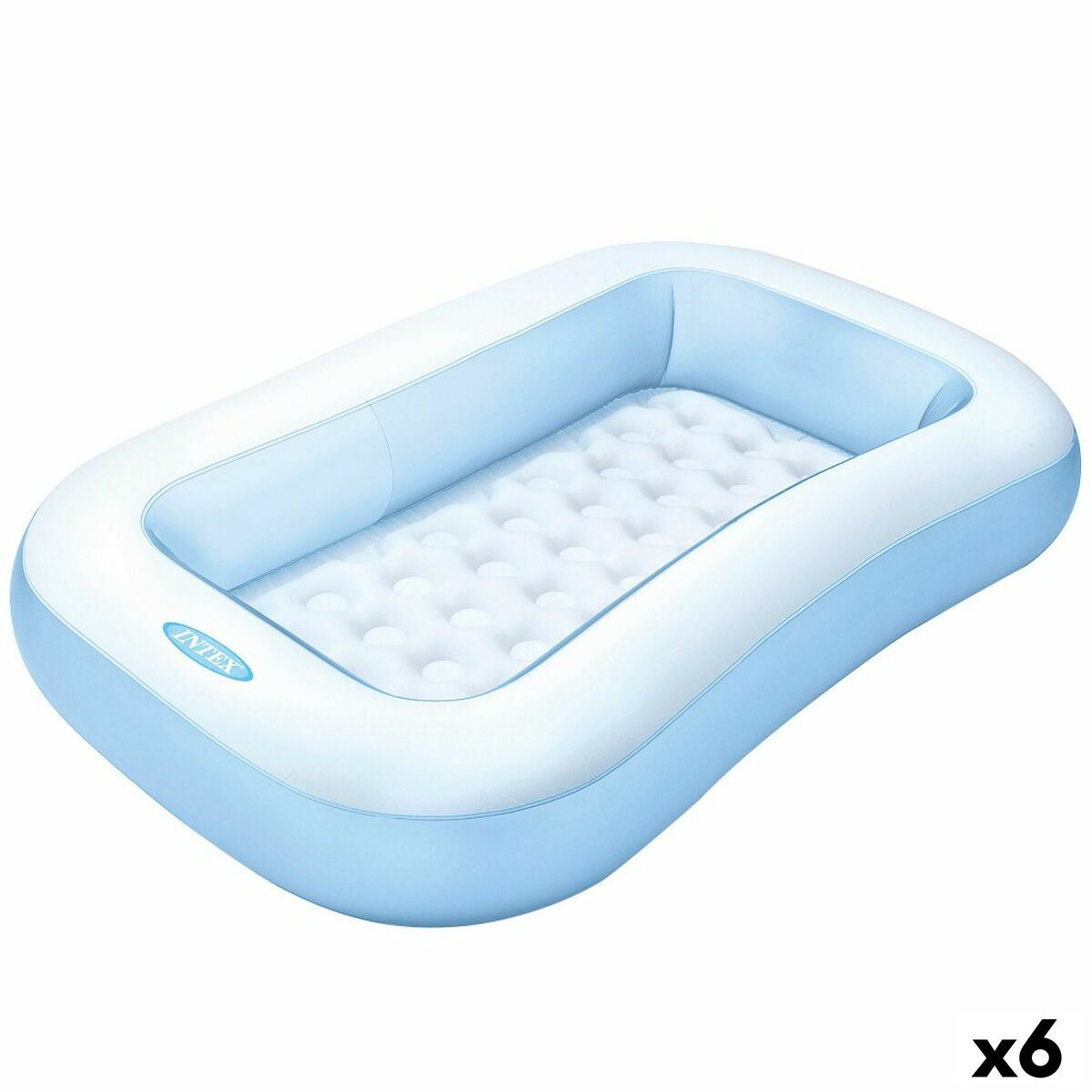 Uppblåsbar plaskpool för barn Intex Rektangulär Blå Vit 90 L 166 x 25 x 100 cm (6 antal) - 11