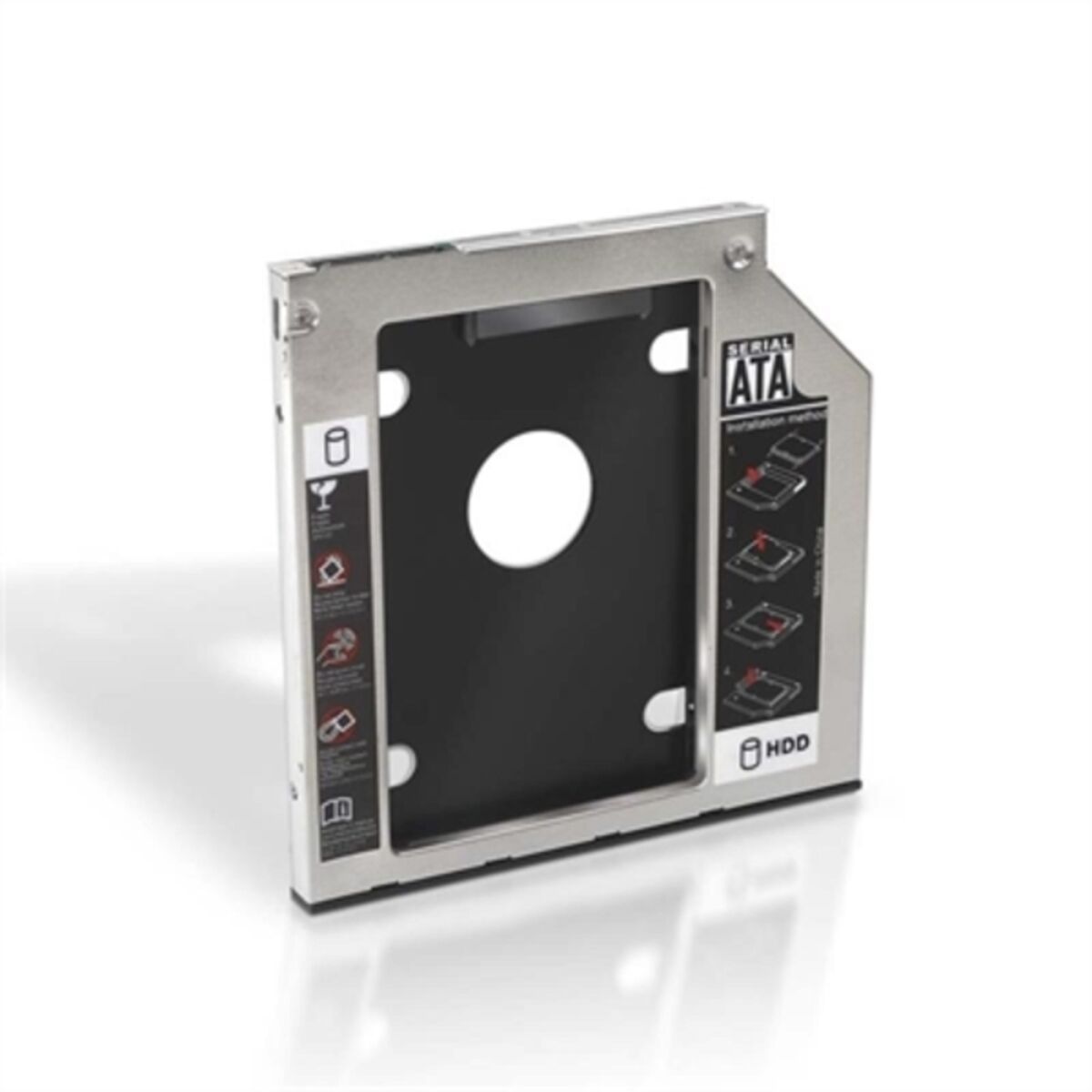 SATA adapter till hårddisk (2.5"/ 7 mm) NANOCABLE 10.99.0101 Svart/Silvrig 2,5"