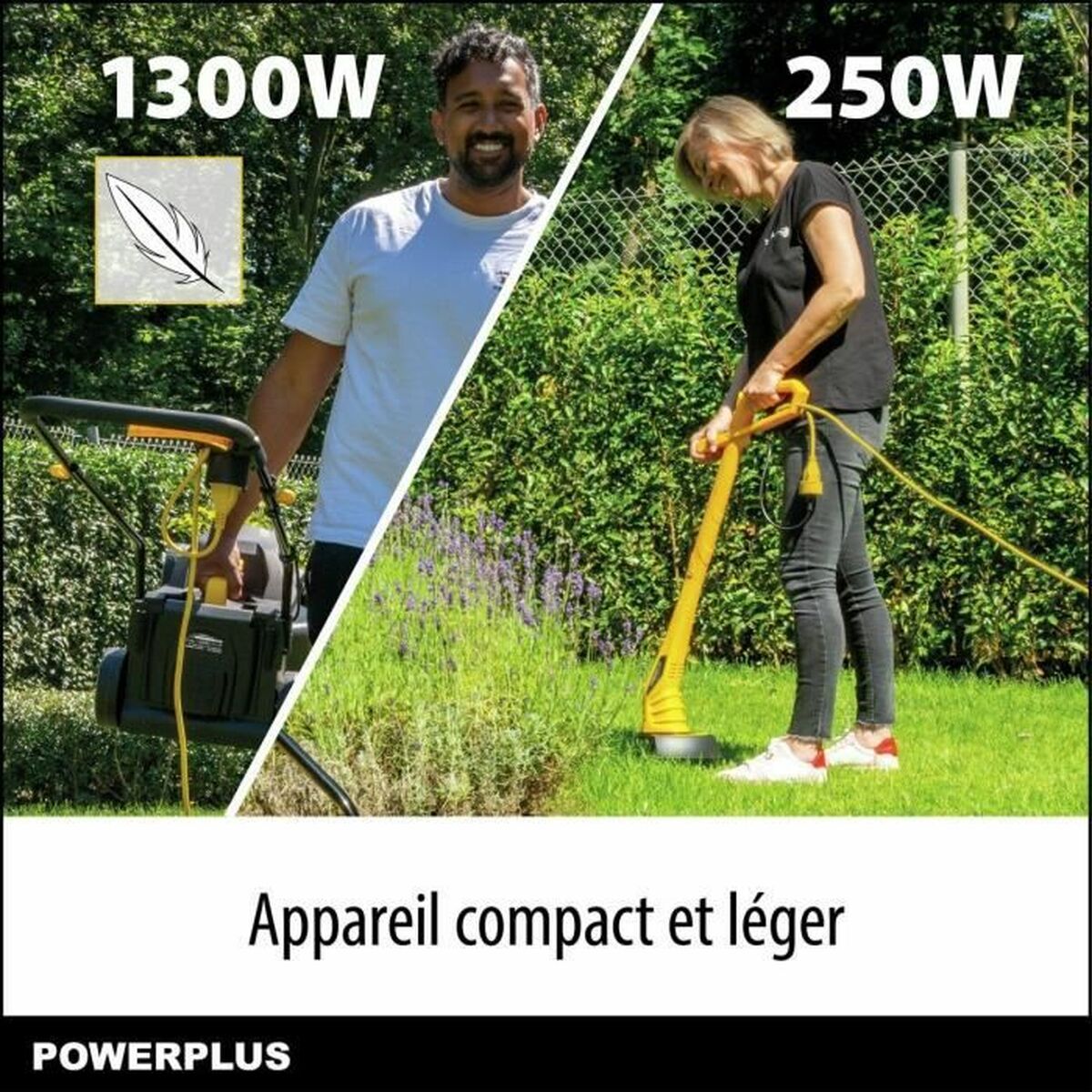 Elektrisk gräsklippare Powerplus POWXG62205T 1300 W 220-240 V 32 cm 32 L - 2