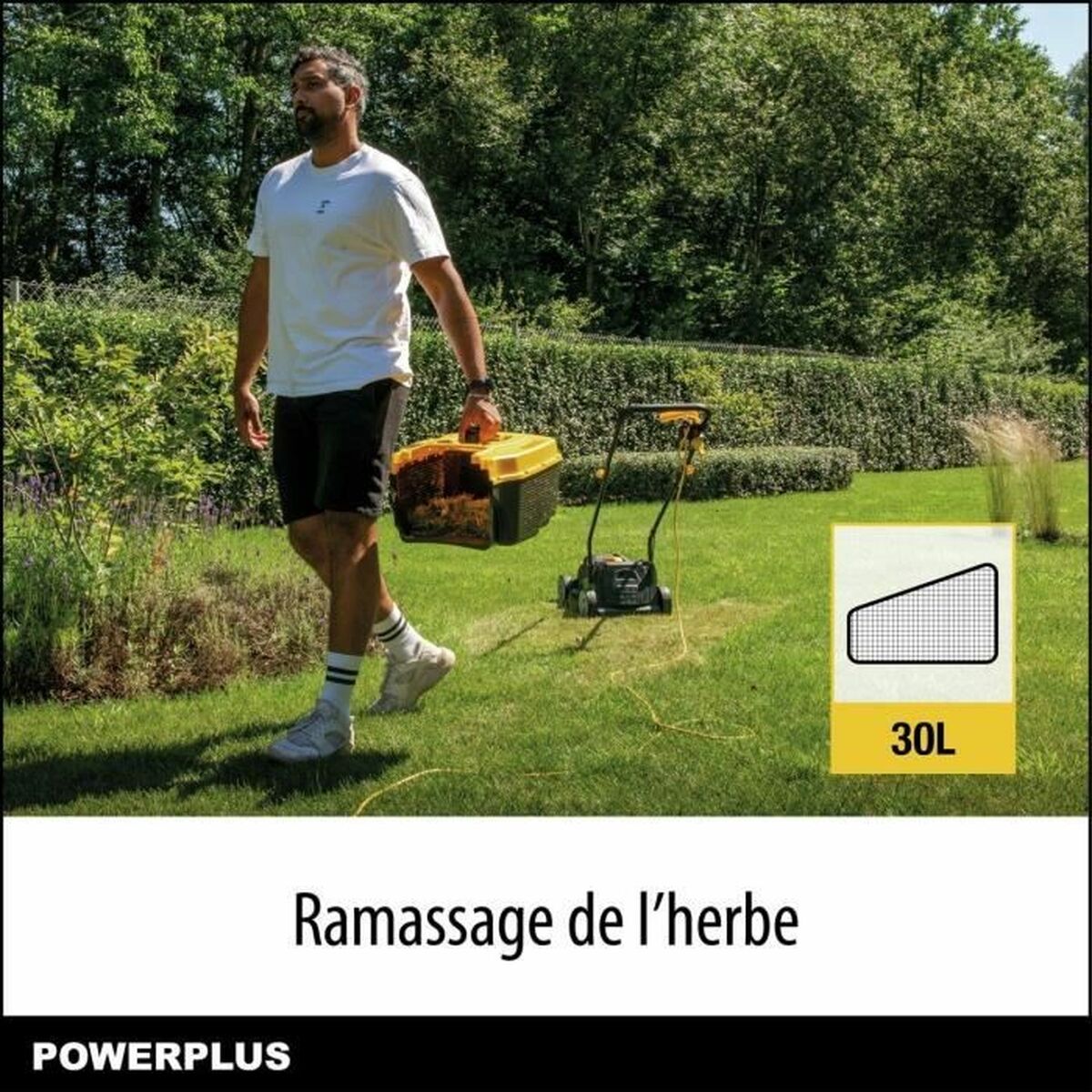 Elektrisk gräsklippare Powerplus POWXG62205T 1300 W 220-240 V 32 cm 32 L - 3