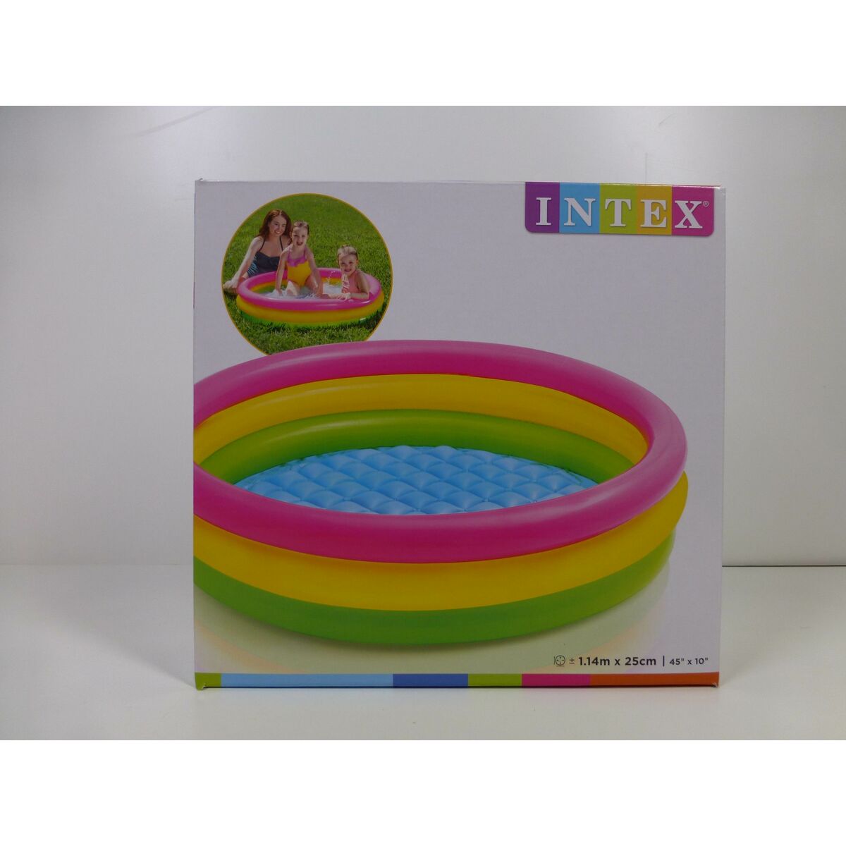Uppblåsbar plaskpool för barn Intex Sunset Ringar 131 L 114 x 25 x 114 cm (6 antal) - 14