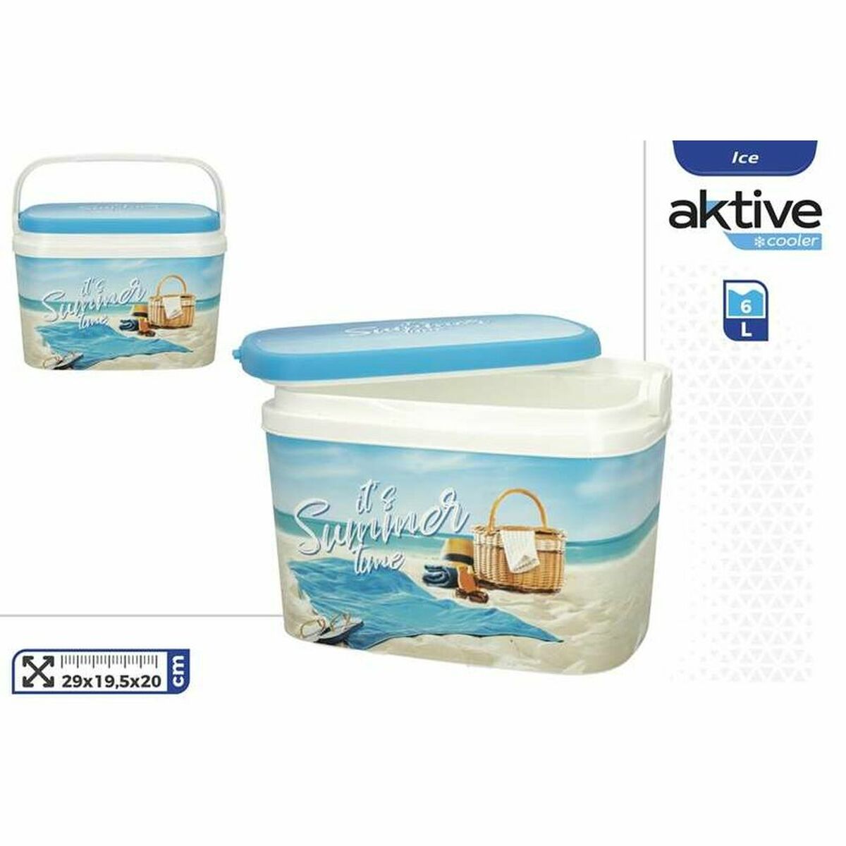 Bärbar kyl Aktive 6 L Blå Plast - 2