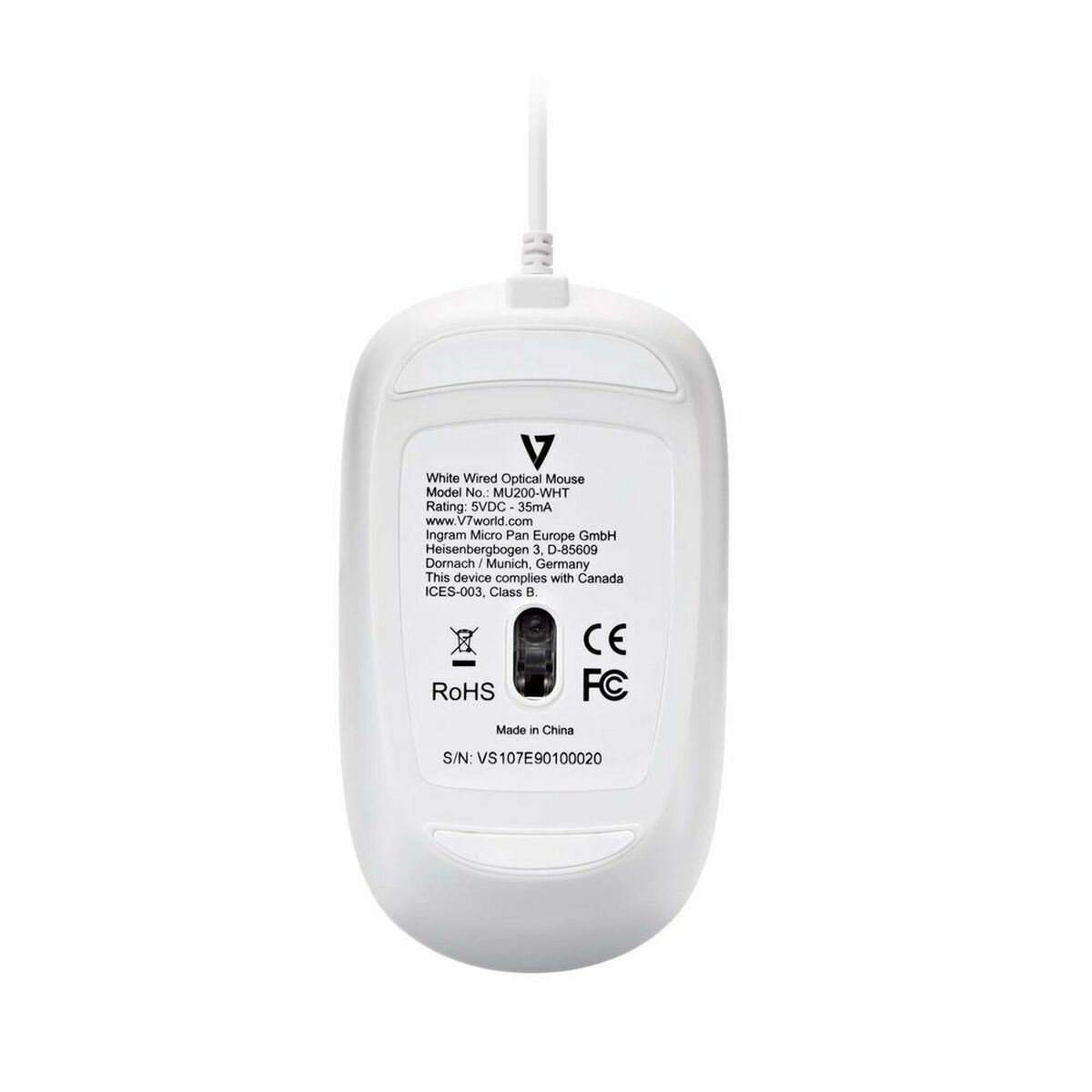 Mus V7 MU200GS-WHT Vit 1600 dpi - 2