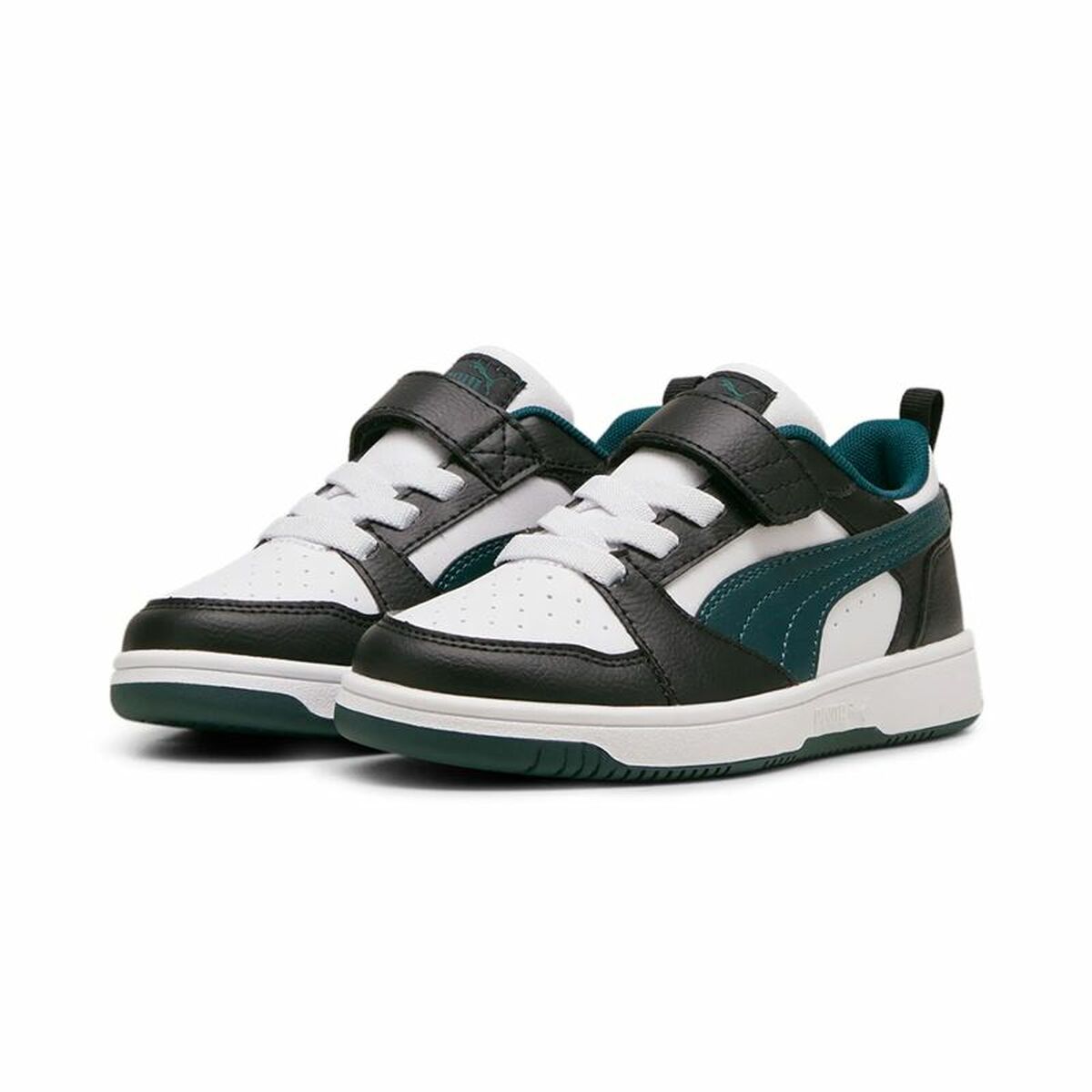 Basketskor, Vuxen Puma Rebound V6 Lo Ac+ Ps Vit Svart - 4