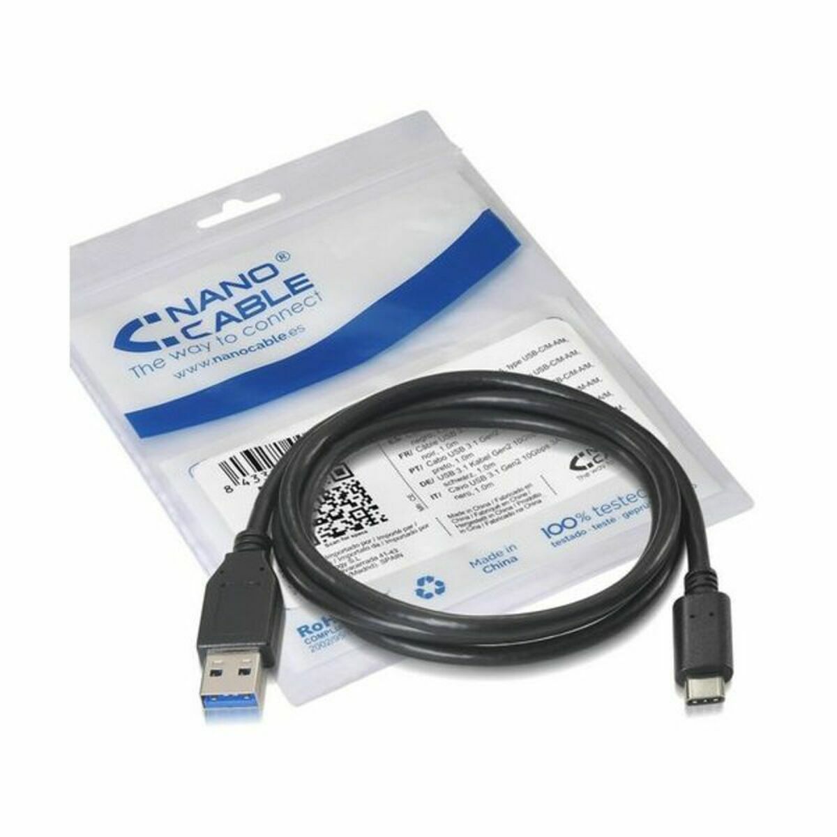 Kabel NANOCABLE 10.01.4001 Svart 1 m - 2