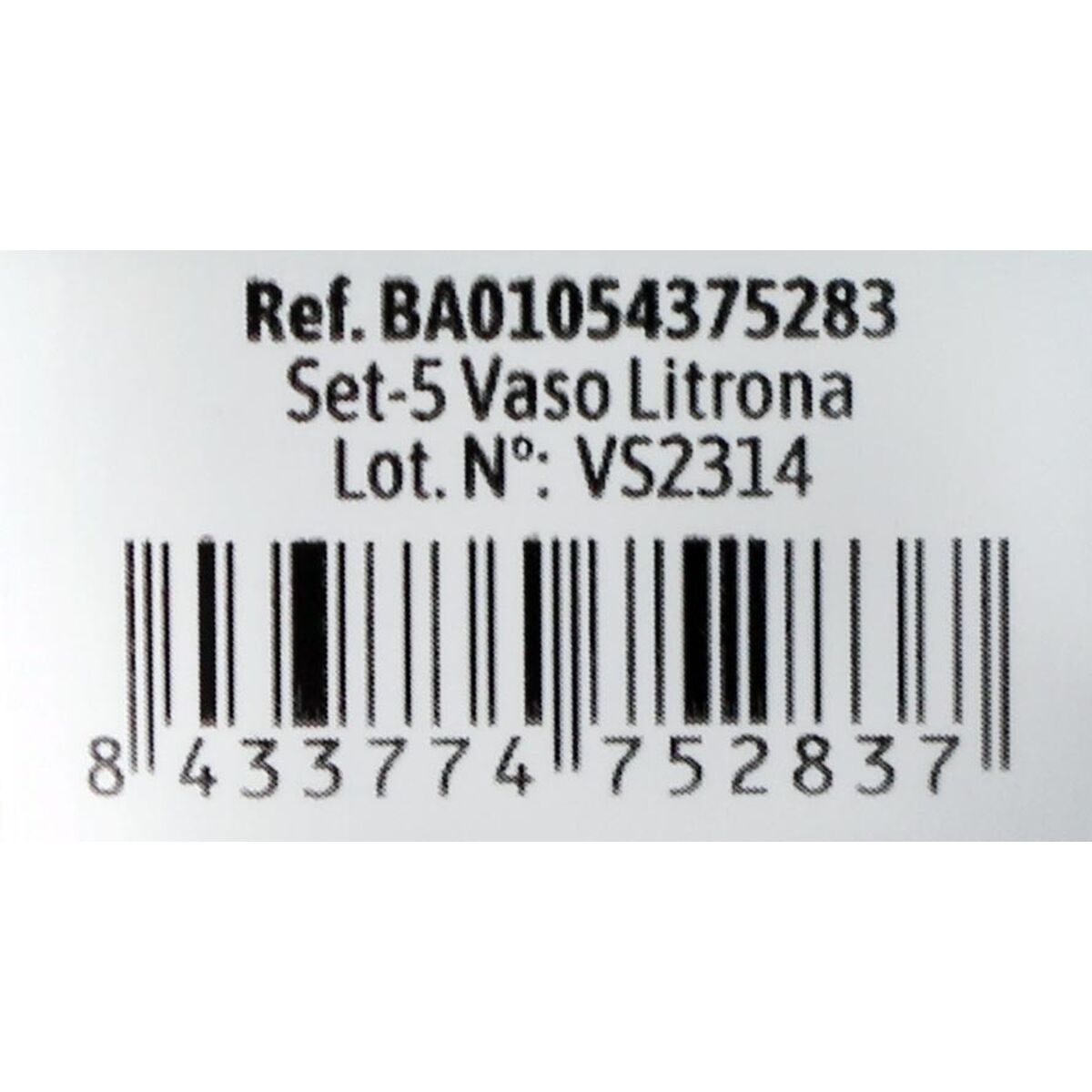 Set med återanvändbara glas Algon 1 L Transparent 24 antal (5 Delar) - 7