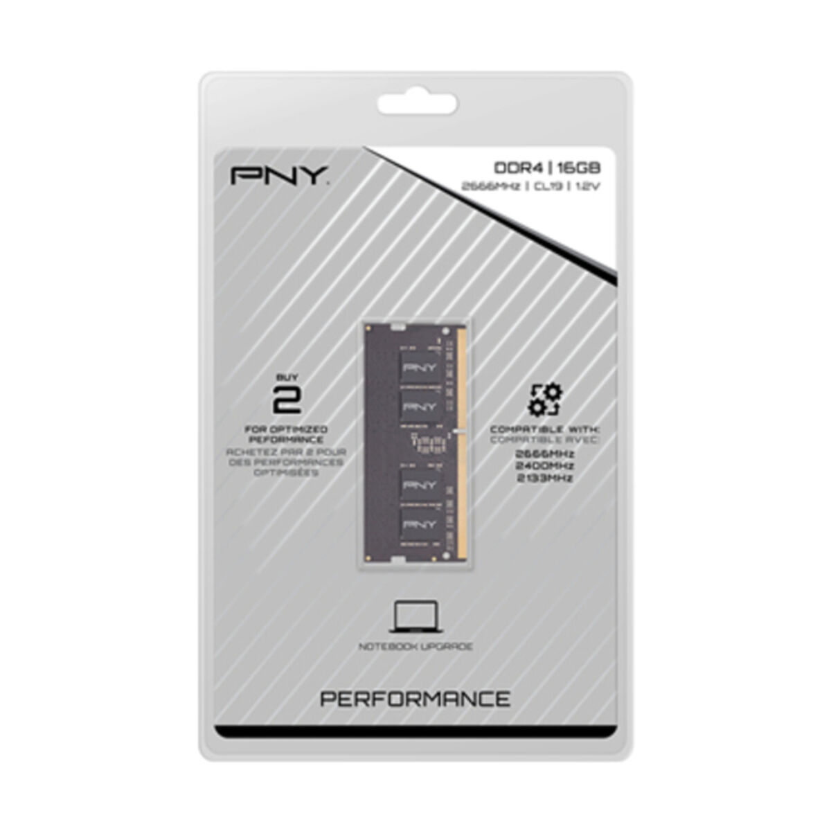 RAM-minne PNY MN16GSD42666 16 GB DDR4 2666 Mhz CL19 16 GB DDR4 2666 MHz CL19 SODIMM - 3