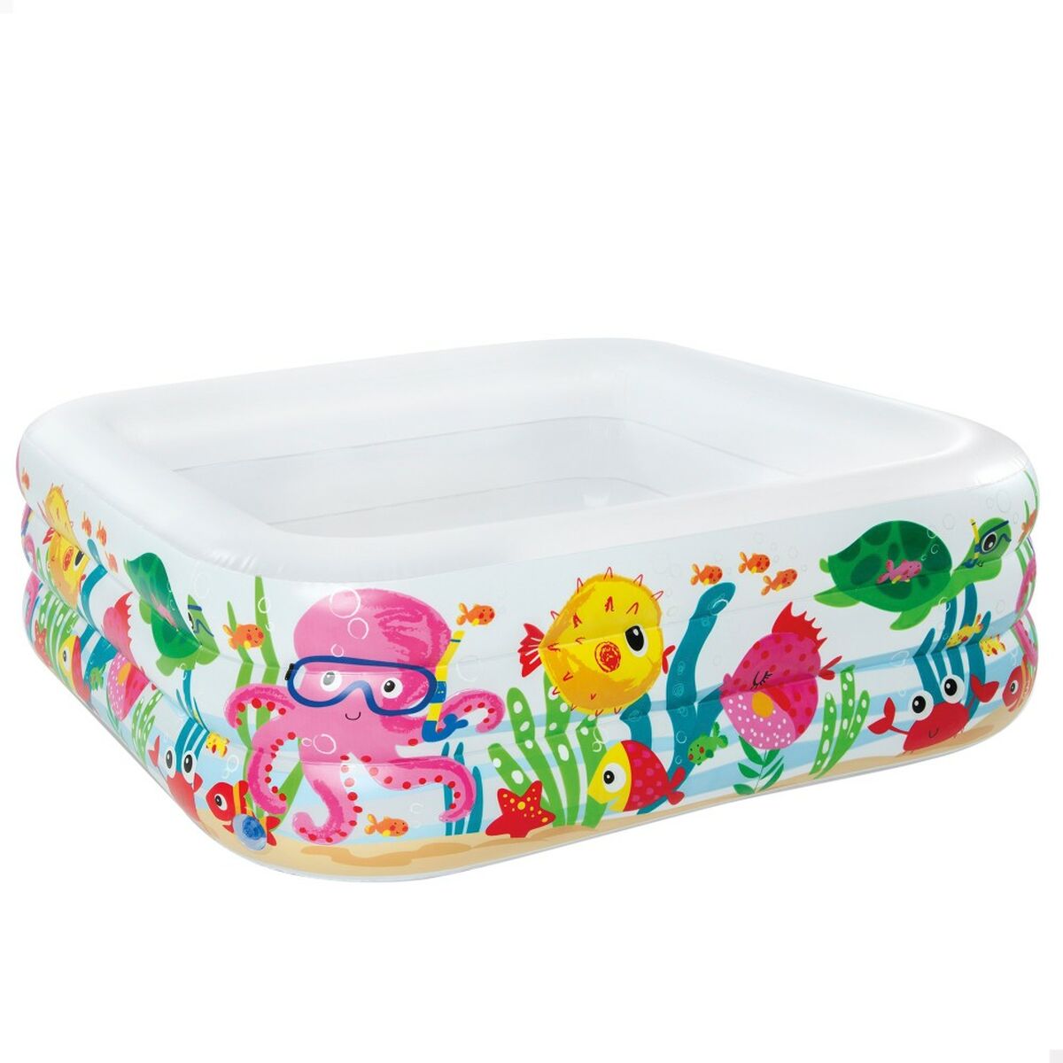Uppblåsbar plaskpool för barn Intex Vattumannen 340 L 159 x 50 x 159 cm (3 antal) - 4