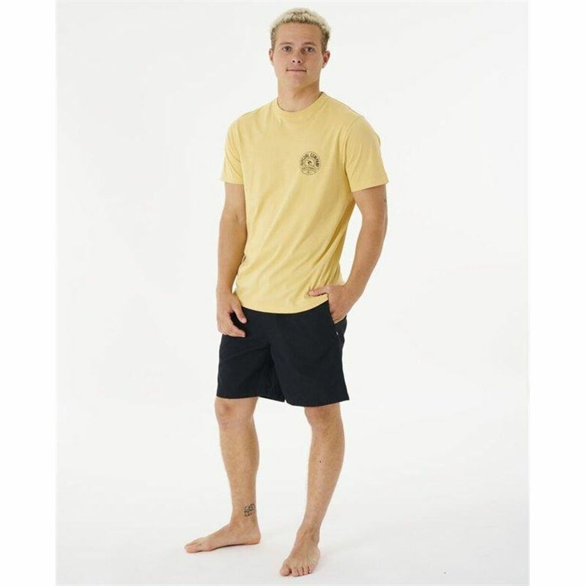T-shirt Rip Curl Stapler Gul Män - 4