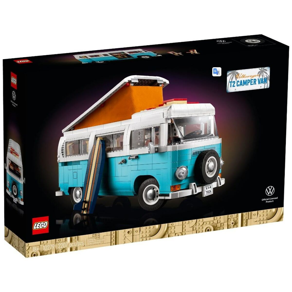 Byggsats Lego Volkswagen T2 Camper Van 10279 2207 Delar - 2