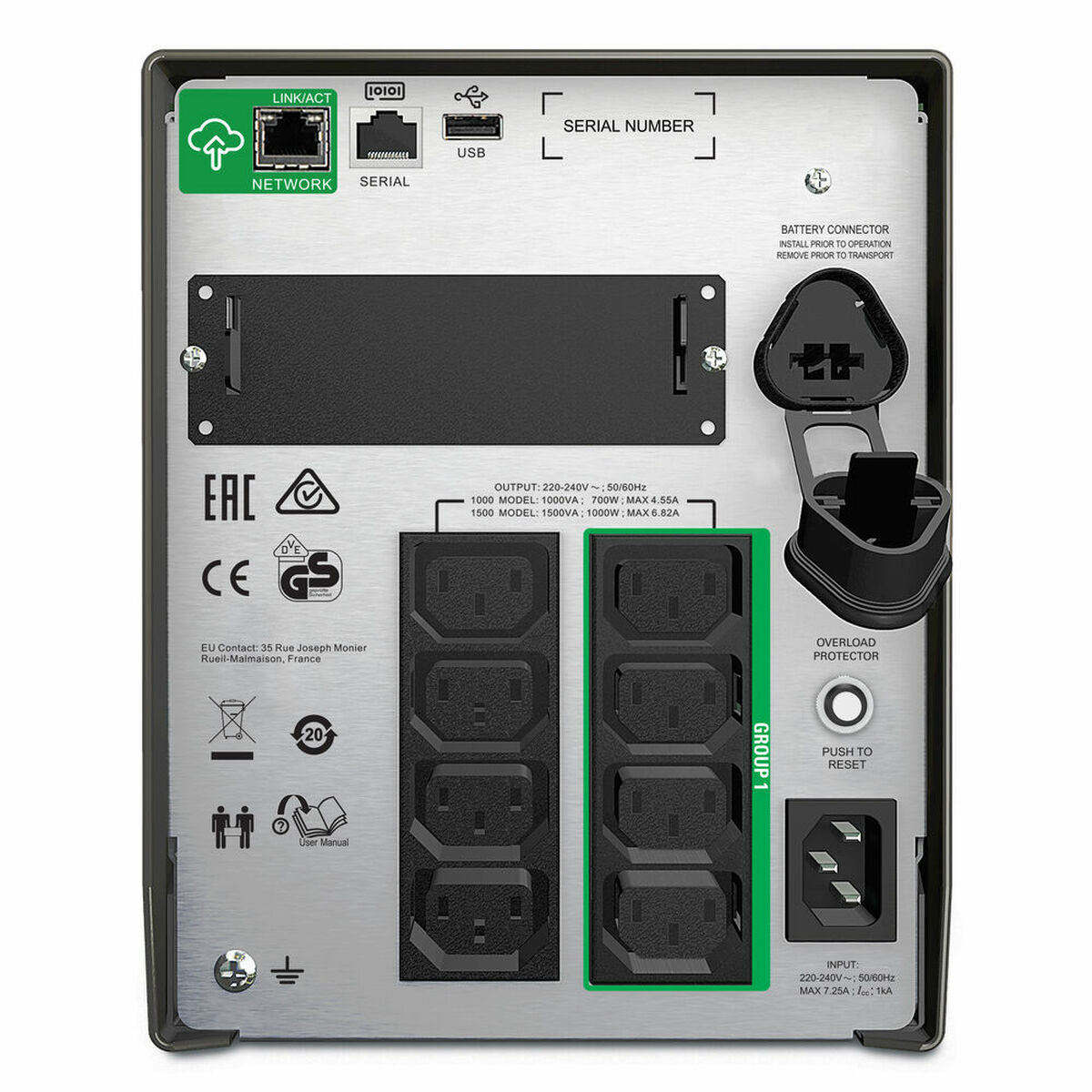 System för Avbrottsfri Strömförsörjning Interaktiv (UPS) APC SMT1500IC - 3