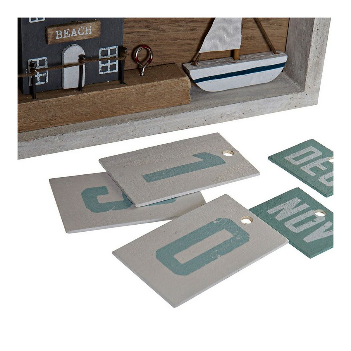 Träkalender DKD Home Decor (22 x 3 x 22 cm) - 3