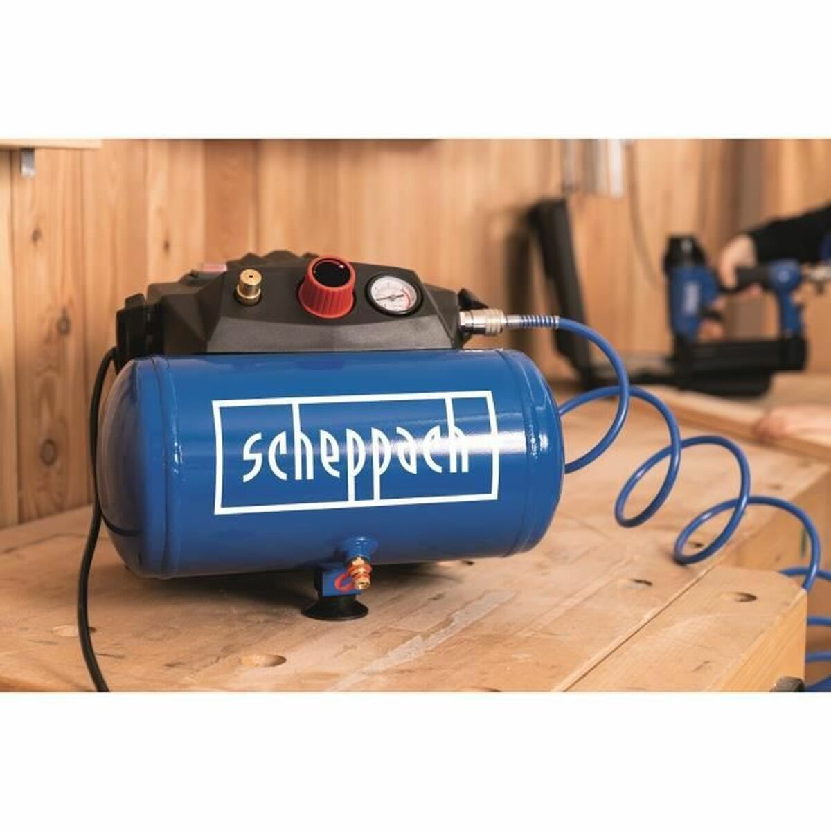 Luftkompressor Scheppach HC06 Horisontell 1200 W 6 L - 9