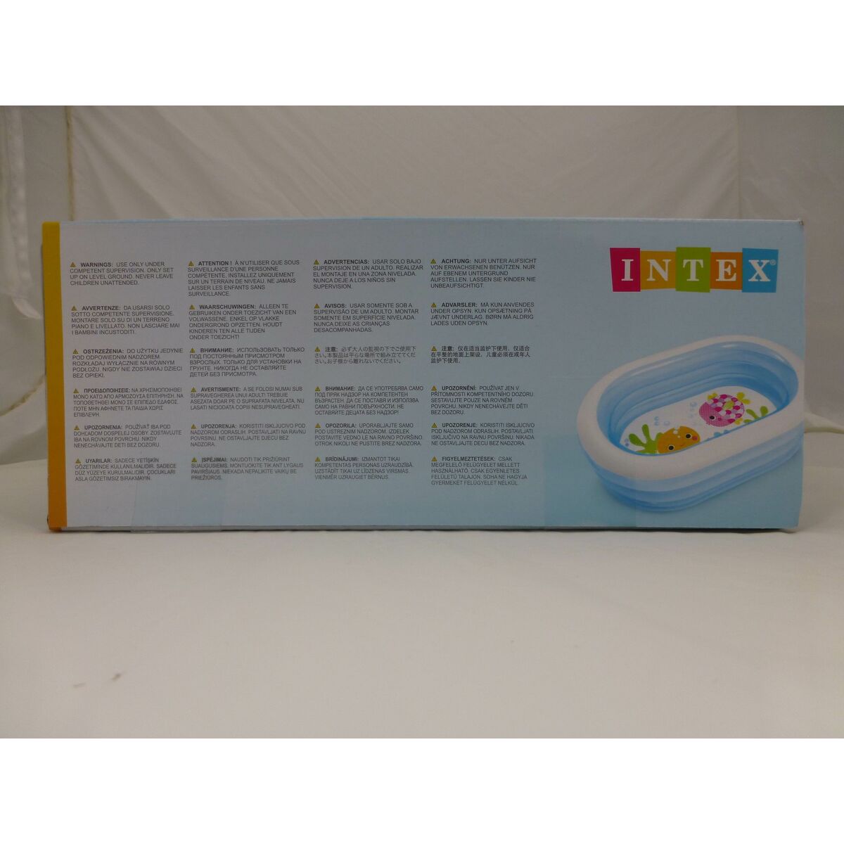 Uppblåsbar plaskpool för barn Intex Oval Blå Vit 230 L 163 x 46 x 107 cm (6 antal) - 16