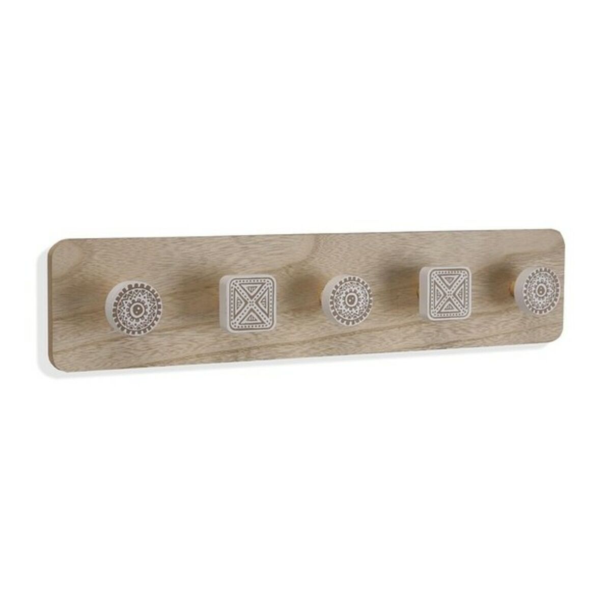Väggmonterad rockhängare Trä MDF (4,5 x 10 x 48 cm)