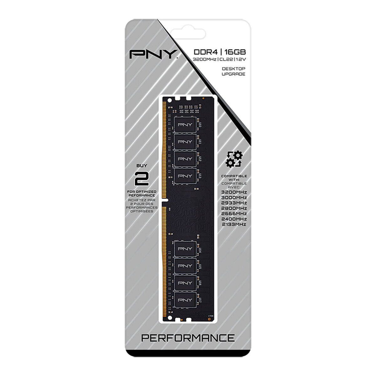 RAM-minne PNY MD16GSD43200-TB 16 GB DDR4 3200 MHz CL22 - 2
