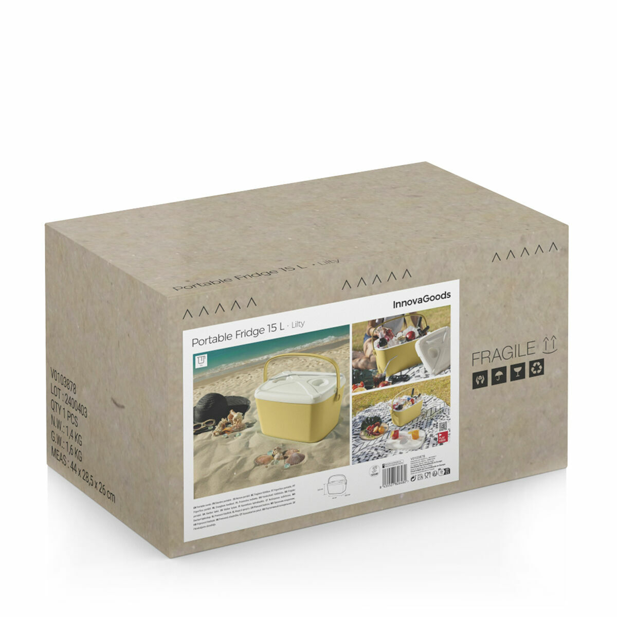 Bärbar styv kylare Lilty InnovaGoods 15 L - 2
