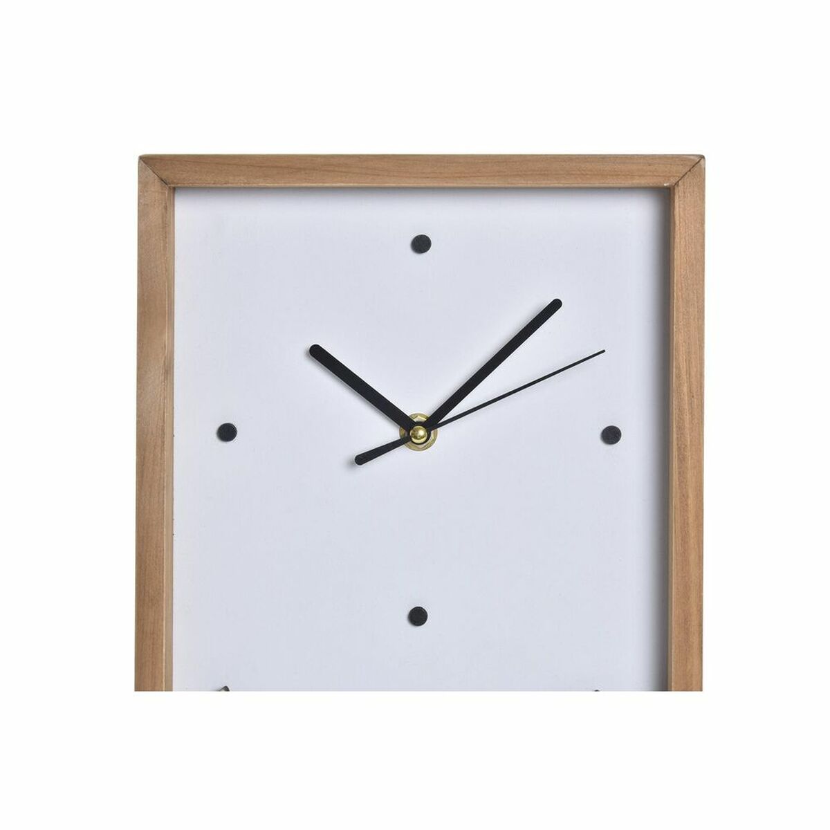 Väggklocka DKD Home Decor Vit Brun Trä Aluminium Hus Urban 20 x 4 x 30 cm - 3