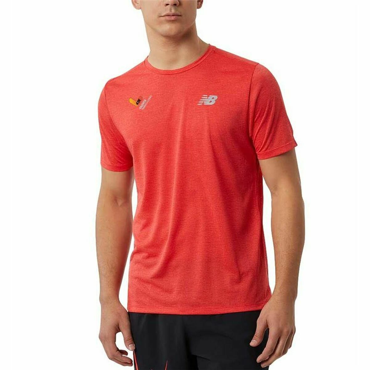 Sporttröja med ärmar New Balance Impact Run Orange - 10