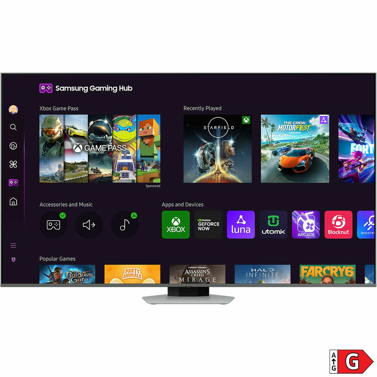 Smart TV Samsung TQ75Q80D 4K Ultra HD HDR QLED AMD FreeSync 75" - 3