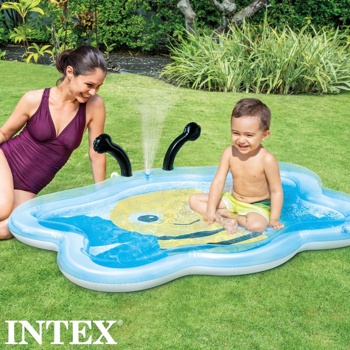 Uppblåsbar plaskpool för barn Intex Bi 56 L 127 x 102 x 28 cm (6 antal) - 4