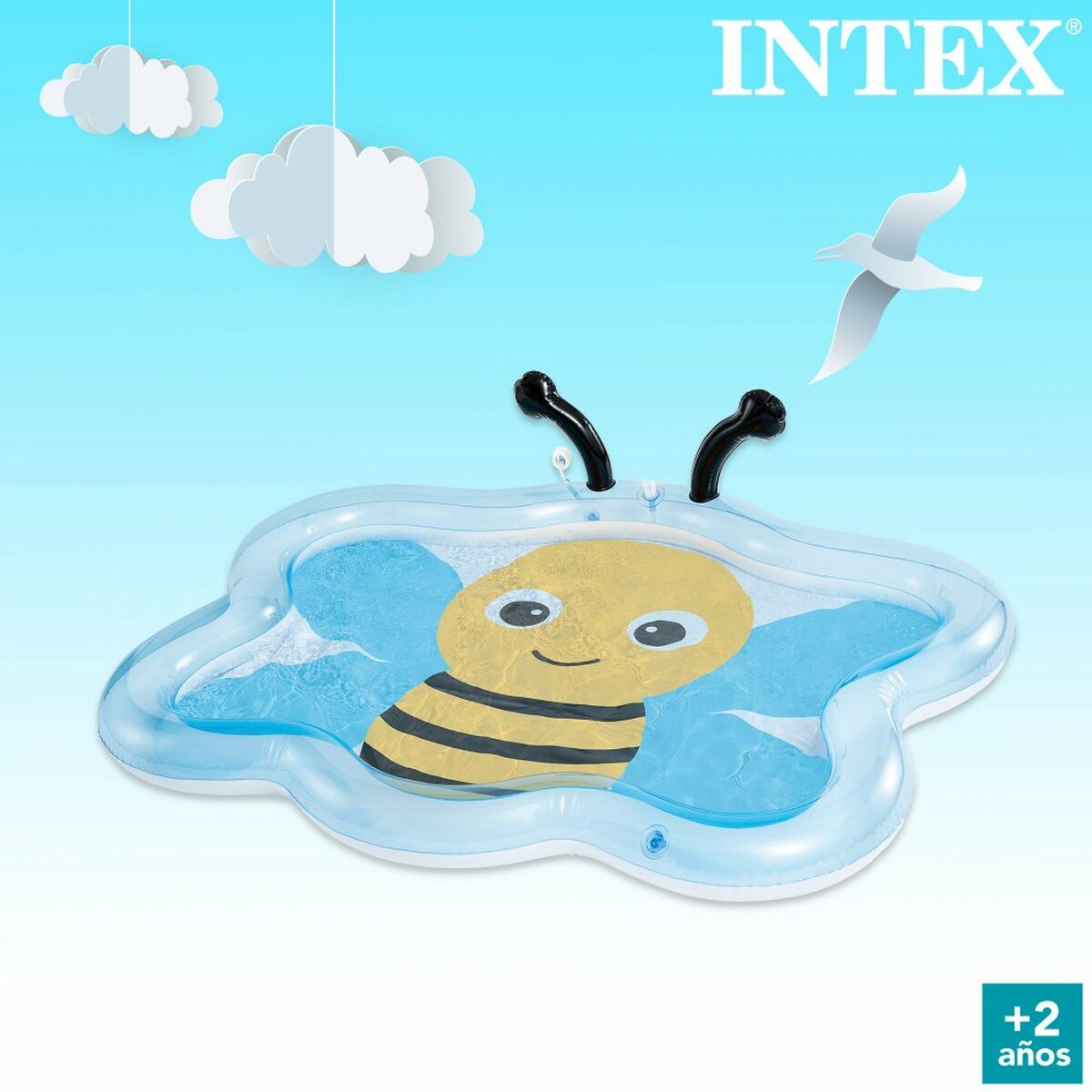 Uppblåsbar plaskpool för barn Intex Bi 56 L 127 x 102 x 28 cm (6 antal) - 10