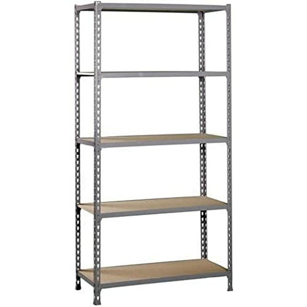Bokhylla SimonRack Metall Trä Grå (180 x 80 x 40 cm)