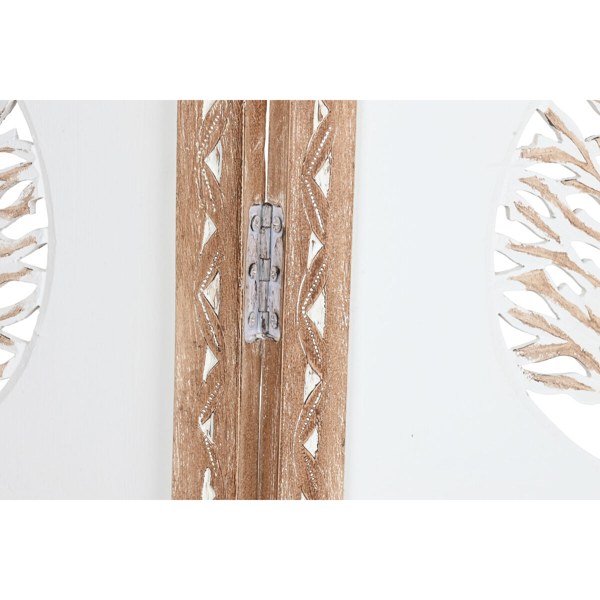 Skärm Home ESPRIT Vit Naturell Mangoträ Trä MDF 153 X 2,3 X 182 CM - 2