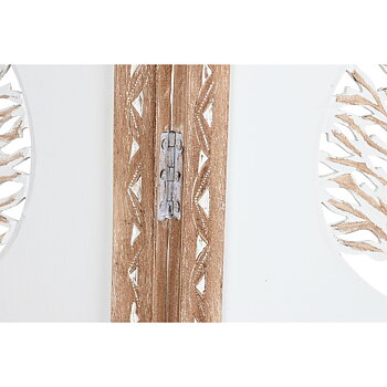 Skärm Home ESPRIT Vit Naturell Mangoträ Trä MDF 153 X 2,3 X 182 CM