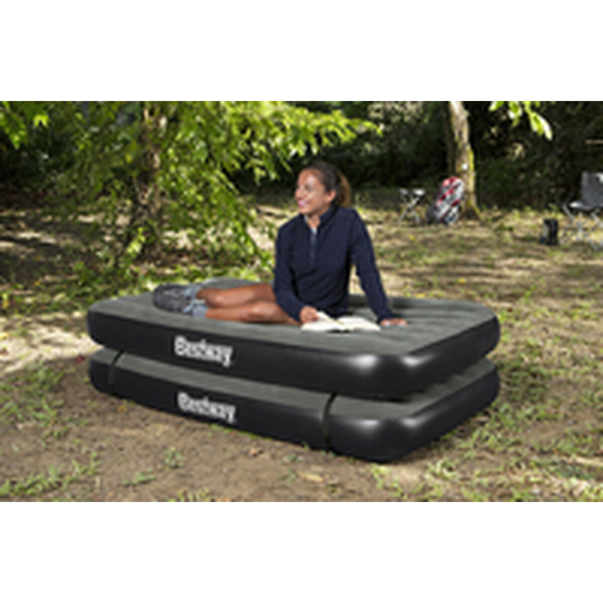 Bestway Madrass 3 i 1 Anslutningsbar 188x99x25 cm Uppblåsbar och Camping 67922 - 6