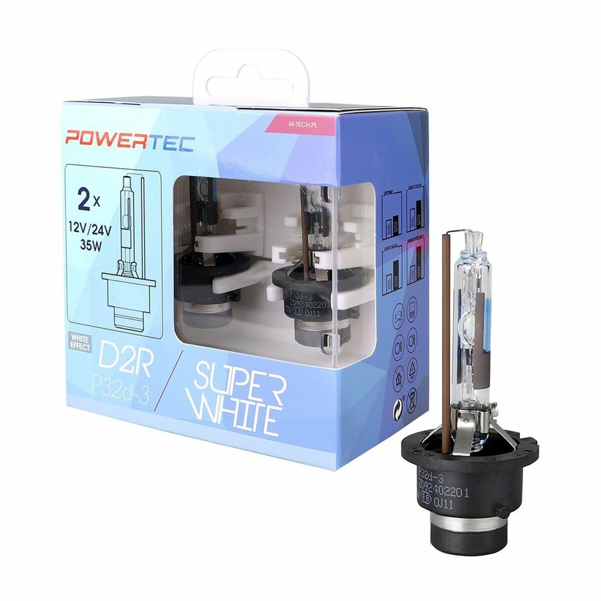 Glödlampa för bil M-Tech MTECPTZSWD2R D2R 35 W 5000K - 3