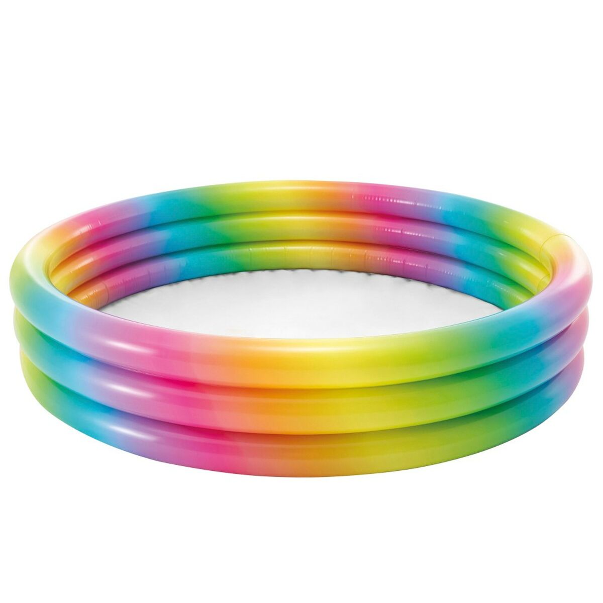 Uppblåsbar plaskpool för barn Intex Multicolour Ringar 330 L 147 x 33 x 147 cm (6 antal) - 5