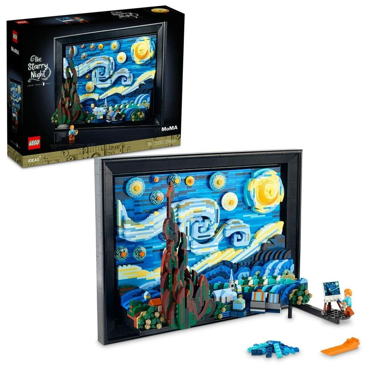 Playset   Lego The Starry Night - Vincent Van Gogh 21333         2316 Delar 38 x 28 x 12 cm