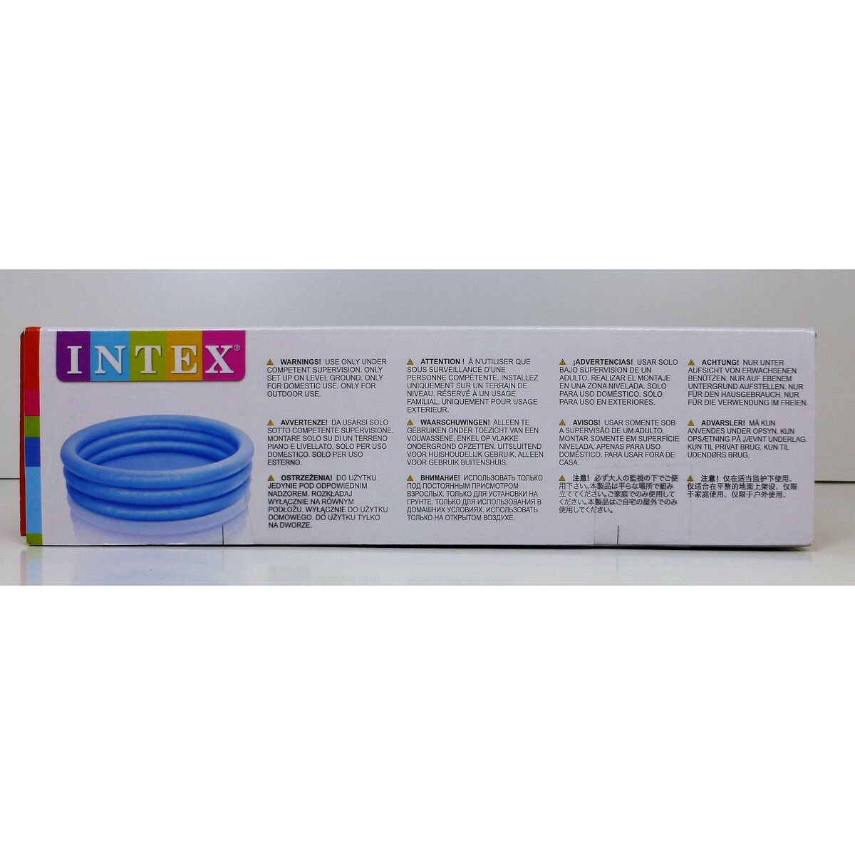 Uppblåsbar plaskpool för barn Intex Blå Ringar 581 L 168 x 40 cm (6 antal) - 15