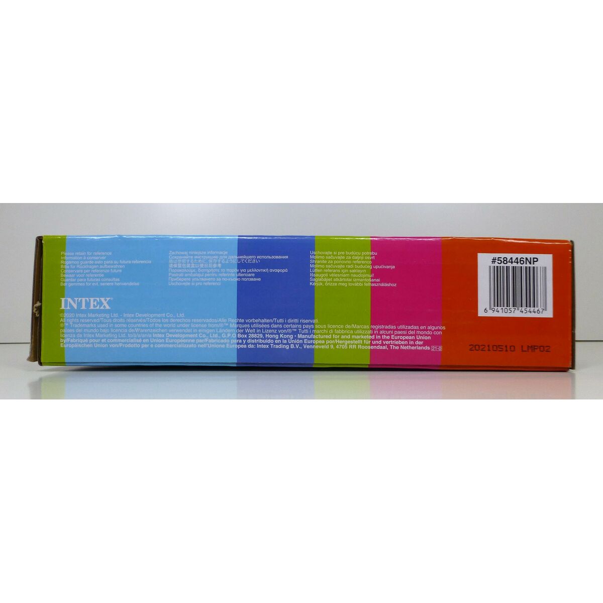 Uppblåsbar plaskpool för barn Intex Blå Ringar 581 L 168 x 40 cm (6 antal) - 13