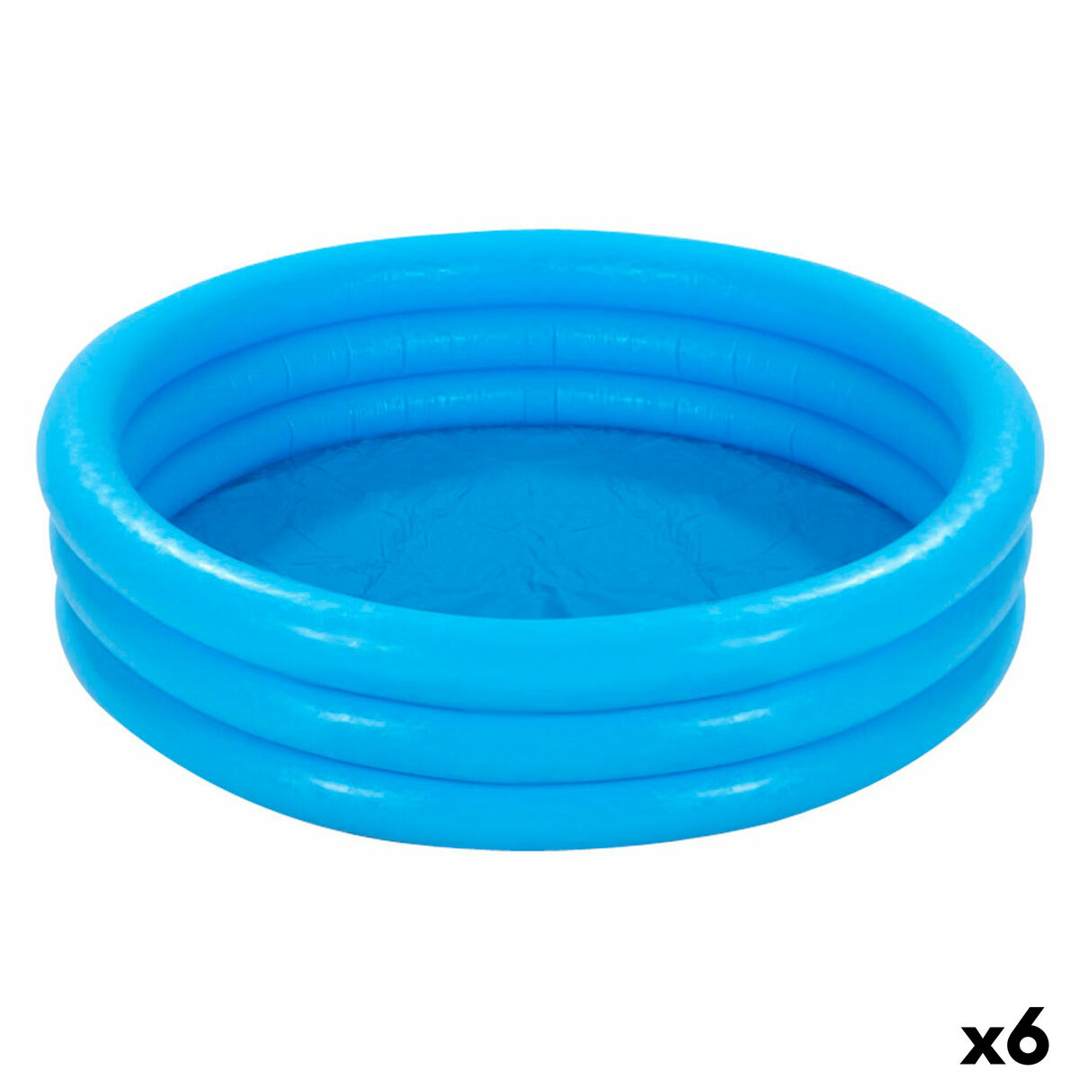 Uppblåsbar plaskpool för barn Intex Blå Ringar 581 L 168 x 40 cm (6 antal) - 5
