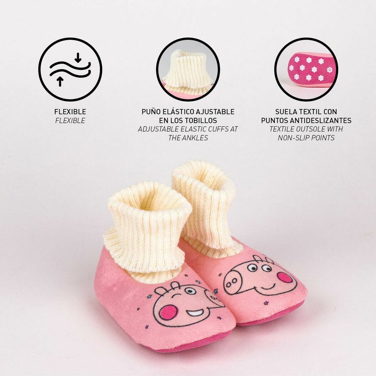 Hustofflor Peppa Pig Rosa - 11