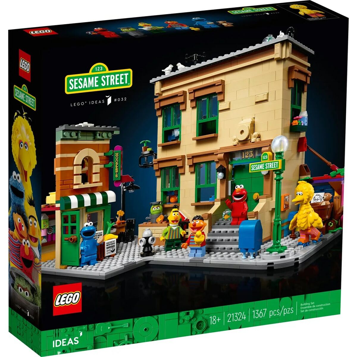 Byggsats Lego 123 CALLE SÉSAMO Svart 1367 Delar
