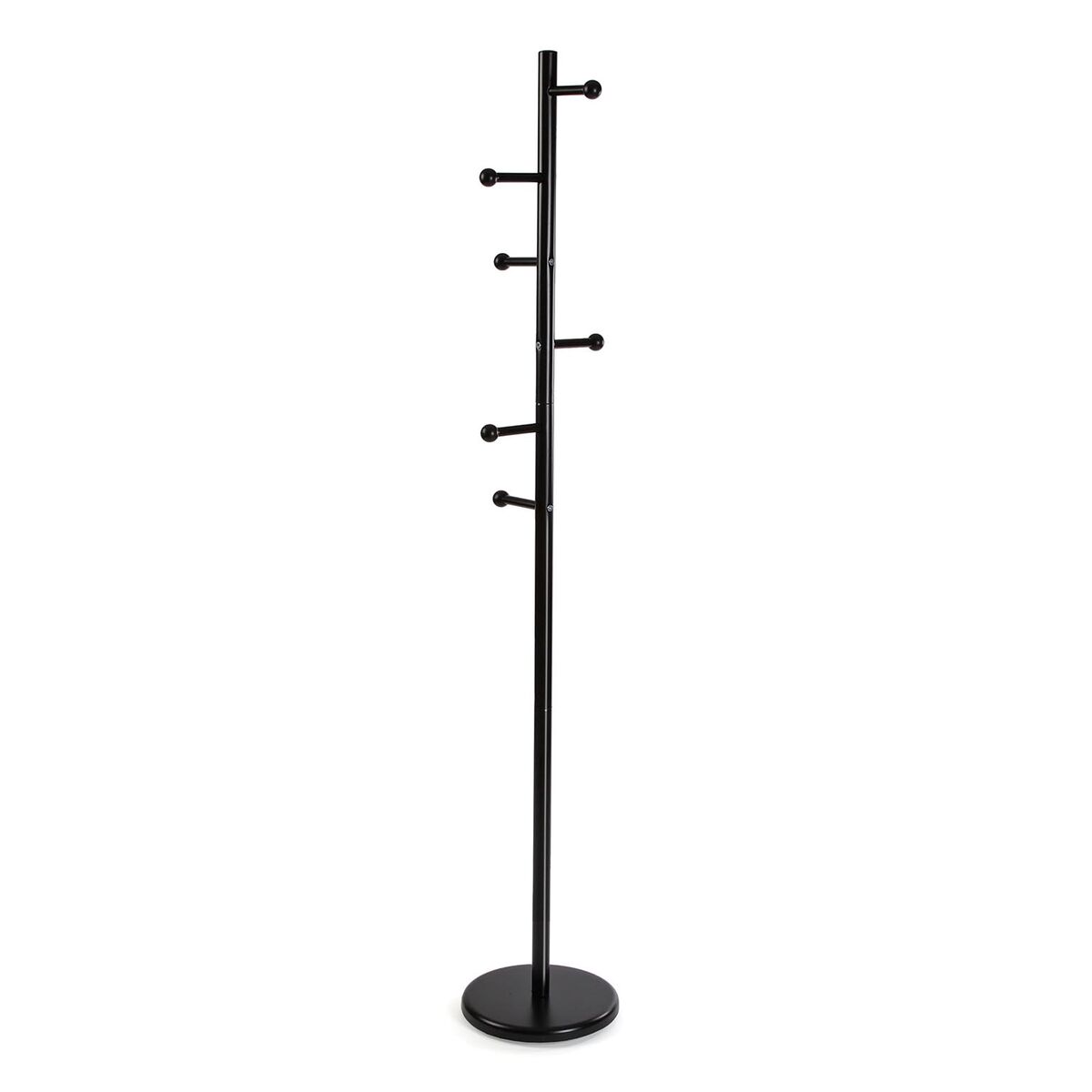 Väggmonterad rockhängare Versa Svart Trä Metall Minimalistisk 28 x 170 x 28 cm